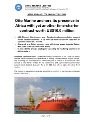 Attachment 1 - Otto Marine Limited