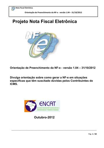 Projeto Nota Fiscal EletrÃ´nica - Secretaria de Estado da receita