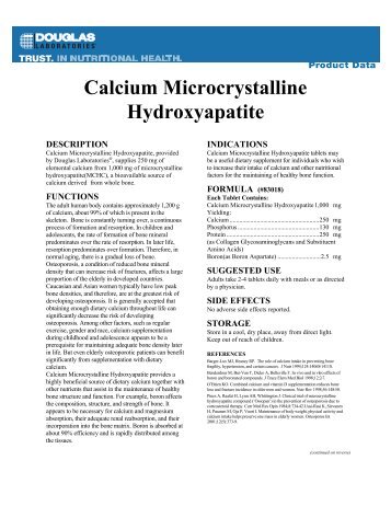 Calcium Microcrystalline Hydroxyapatite - Douglas Laboratories