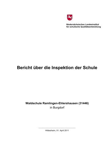 Bericht über die Inspektion der Schule - Waldschule Ramlingen ...