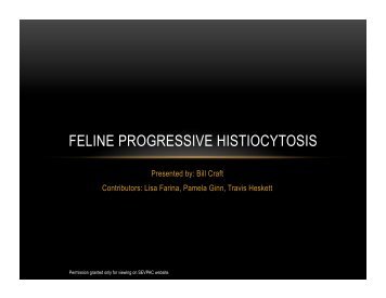 FELINE PROGRESSIVE HISTIOCYTOSIS