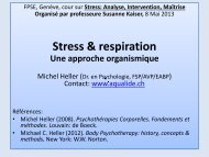 Stress & Respiration: approche organismique - Heller, Michel
