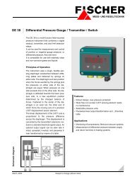 DE 38 Differential Pressure Gauge / Transmitter ... - Electro Drive BV