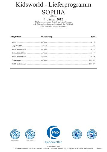 STANDARD 90 x 200 cm - Wallenfels