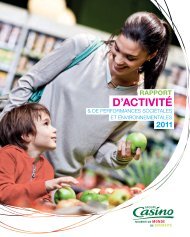 2011 Rapport d'activitÃ© & de performances ... - Groupe Casino