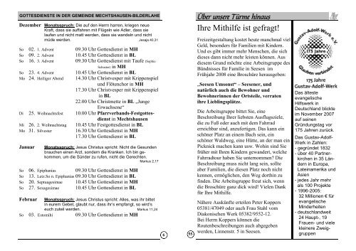 Gemeindeleben Pfarrverband - Kirchengemeinde Mechtshausen ...