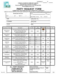 party request form - Livermore Area Recreation and Park District