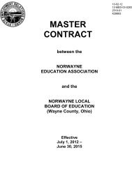 THE MASTER CONTRACT - State Employment Relations Board ...