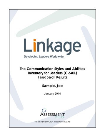 The Communication Styles and Abilities Inventory for ... - Linkage, Inc.