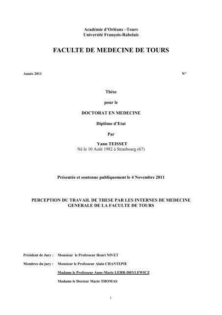 Faculte De Medecine De Tours Tha Se Img Faculte De Medecine De Tours Tha Se Img