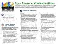 Career Discovery & Networking Series - UCI Human Resources