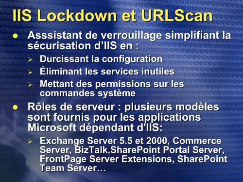 SÃ©curitÃ© Windows 2000 et Windows XP - OSSIR