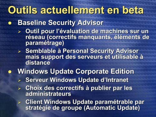 SÃ©curitÃ© Windows 2000 et Windows XP - OSSIR