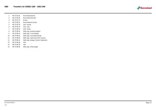 Spare Parts List Model EG Mounted plough - Hjallerup ...