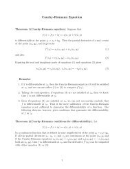 Cauchy-Riemann Equation