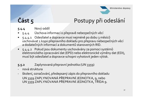 Prezentace Ing. KnÃƒÂ­Ã…Â¾ka o zmÃ„Â›nÃƒÂ¡ch v Ã…Â™ÃƒÂ¡du RID 2011 ve formÃƒÂ¡tu pdf.