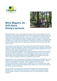 Milos Maguire, 24 Soft tissue Ewing's sarcoma - Sarcoma UK