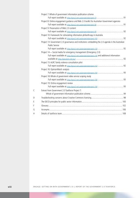 Getting on with Government 2.0 - Department of Finance and ...