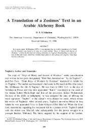 A Translation of a Zosimos' Text in an Arabic Alchemy Book