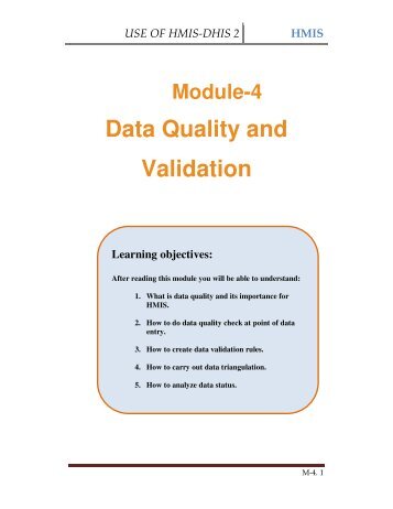 Data Quality and Validation