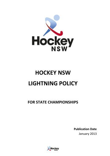 HOCKEY NSW LIGHTNING POLICY FOR STATE CHAMPIONSHIPS ...