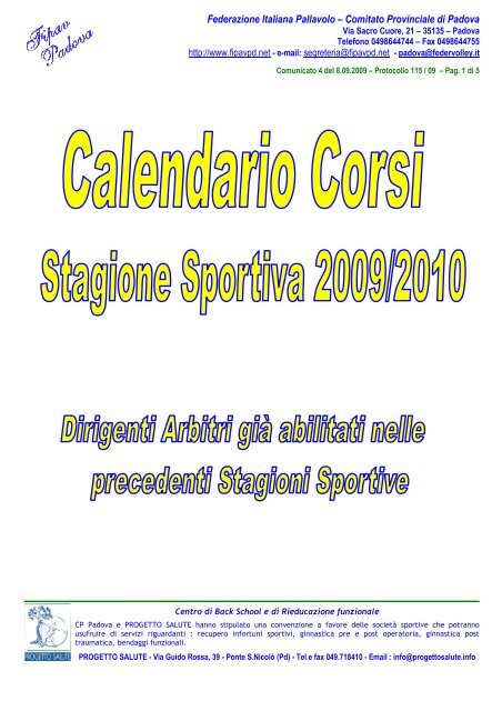 Federazione Italiana Pallavolo â Comitato Provinciale di ... - FIPAV