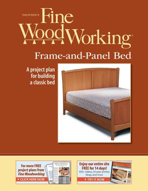 Frame-and-Panel Bed - Fine Woodworking