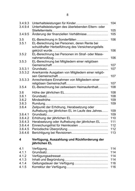 Wegleitung Ã¼ber die ErgÃ¤nzungsleistungen zur AHV und IV (WEL)