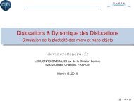 Dislocations & Dynamique des Dislocations - Simulation de ... - IM2NP