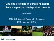 Ongoing activities related to vulnerability, impact ... - the ENES Portal