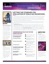 Unconventional Shale Gas - Weatherford Laboratories