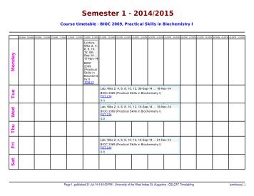 BIOC 2069, Practical Skills in Biochemistry I ... - UWI St. Augustine