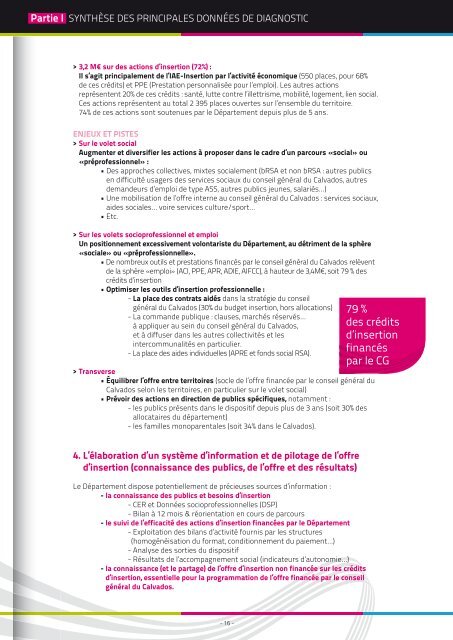 Plan départemental d'insertion - 3,7 Mo - Conseil général du Calvados