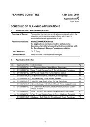 schedule of planning applications