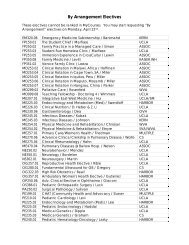 By Arrangement Electives - Medical Student Resources - UCLA