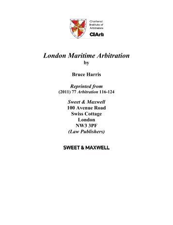 Journal Article - LMAA | London Maritime Arbitrators Association