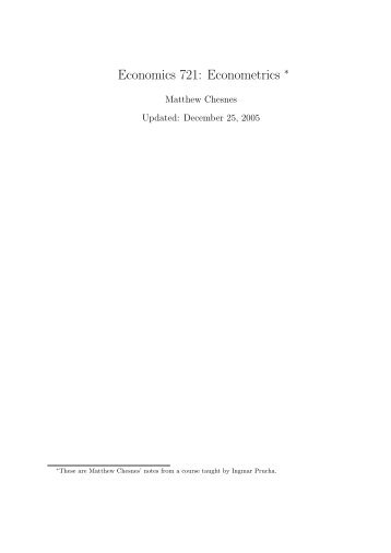 PDF Notes - Matthew Chesnes
