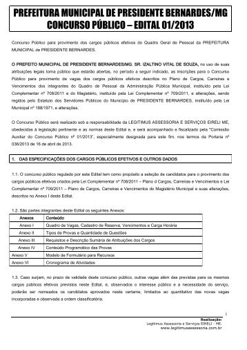 Concurso PÃºblico para provimento dos cargos ... - PCI - Concursos