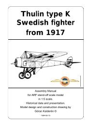 Thulin type K Swedish fighter from 1917 - K & W Model Airplanes Inc.