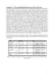 Appendix â A: The morphological features tag set for Arabic text