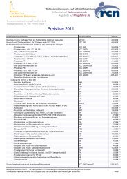 Preisliste 2011