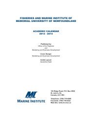 Academic Calendar - Fisheries and Marine Institute - Memorial ...