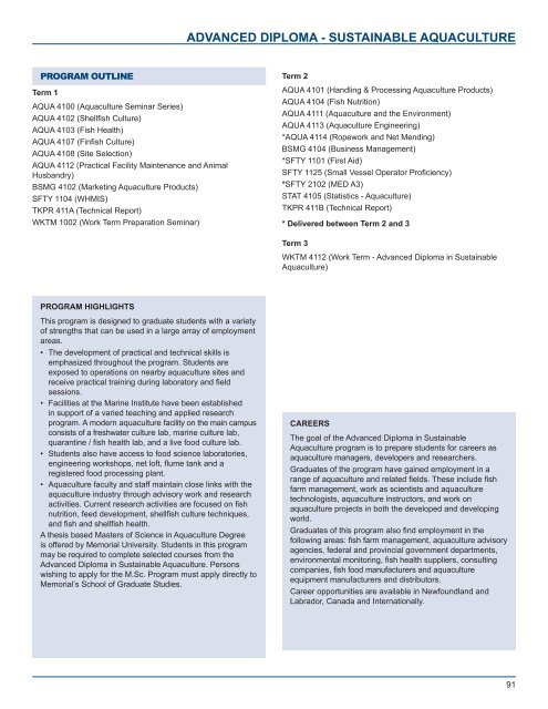 Academic Calendar - Fisheries and Marine Institute - Memorial ...