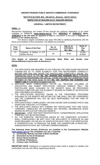 Andhra Pradesh Public Service Commission Andhra Pradesh Public Service Commission
