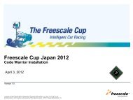 Freescale Cup Japan 2012 Code Warrior Installation