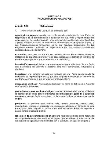 Capitulo 5 Procedimientos Aduaneros