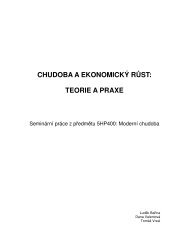 CHUDOBA A EKONOMICKÃƒÂ RÃ…Â®ST: TEORIE A PRAXE