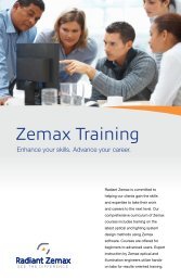 Zemax Training Brochure