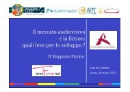 Il mercato audiovisivo e la fiction: quali leve per lo sviluppo? - Key4biz