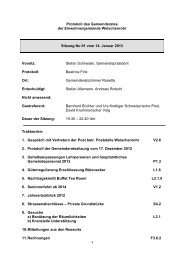 Protokoll des Gemeinderates - Welschenrohr